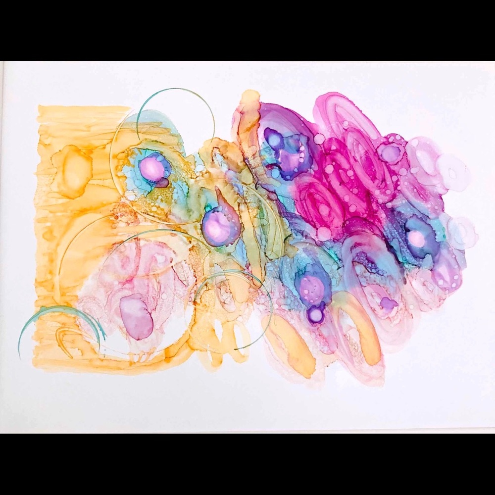 Original Alcohol Ink painting on Yupo paper